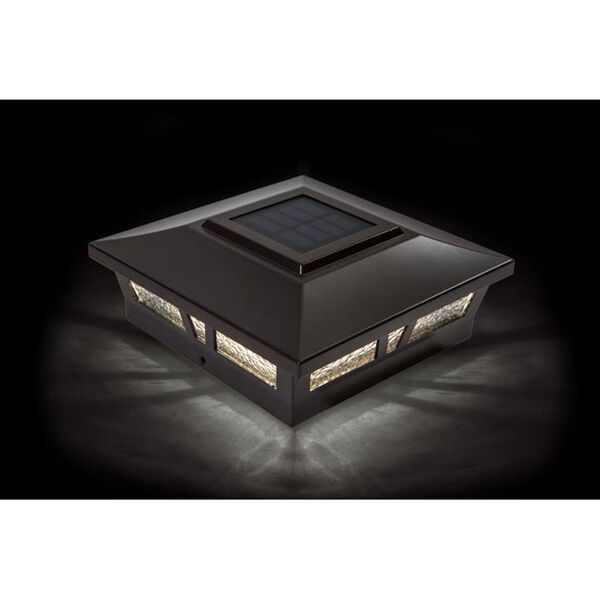 Brown Aluminum Oxford 6X6 LED Solar Powered Post Cap - (Open Box), image 4
