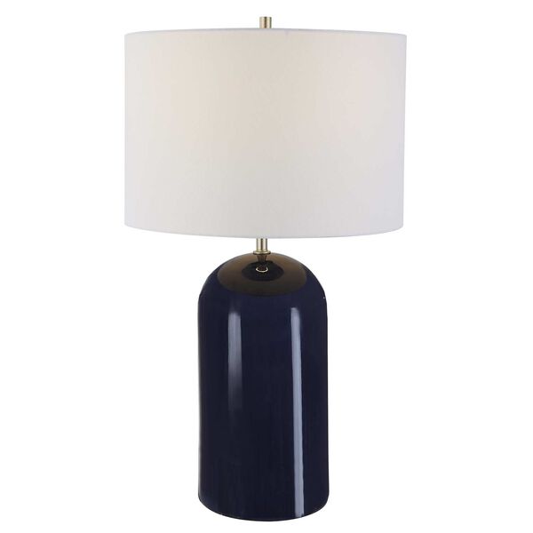 Castor Navy Blue Dome One-Light Table Lamp, image 1