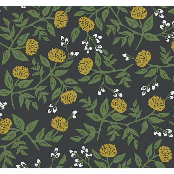 Rifle Paper Co. Black and Gold Peonies Wallpaper, image 2