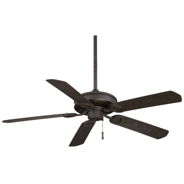 Sundowner 54-In. Black Iron with Aged Iron Accents Ceiling Fan with Black Iron Blades, image 1