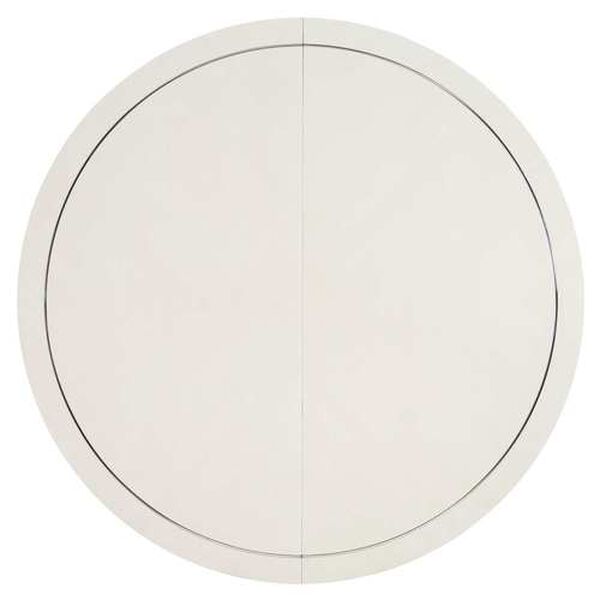 Silhouette White and Stainless Steel Round Dining Table, image 2