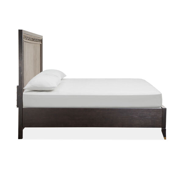 Ryker Nocturn Black and Coventry Gray Complete King Panel Bed, image 3