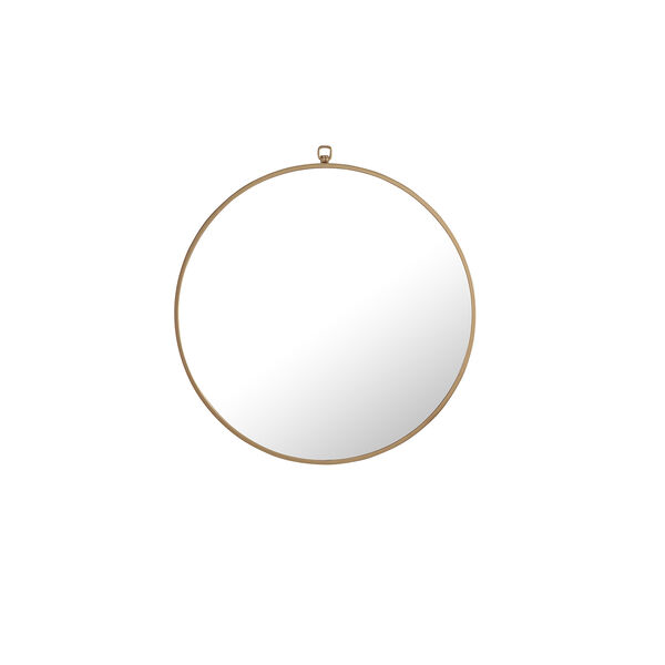 Eternity Brass Round 24-Inch Mirror with Hook, image 1