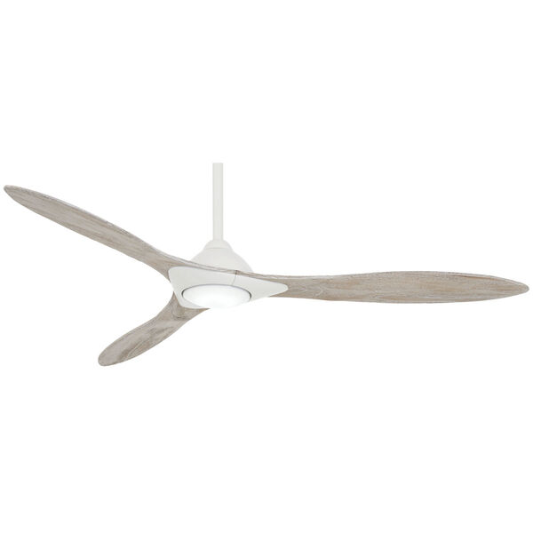 Sleek Flat White 60-Inch Smart Ceiling Fan, image 1