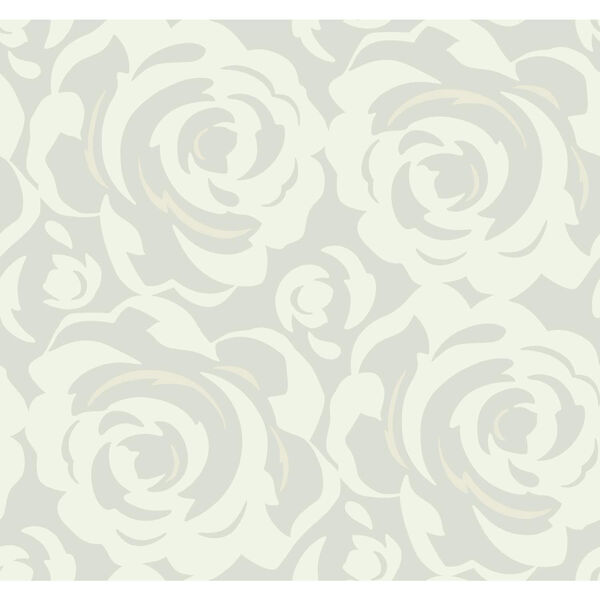 Candice Olson Breathless Lavish White on Pearl Wallpaper - SAMPLE SWATCH ONLY, image 1