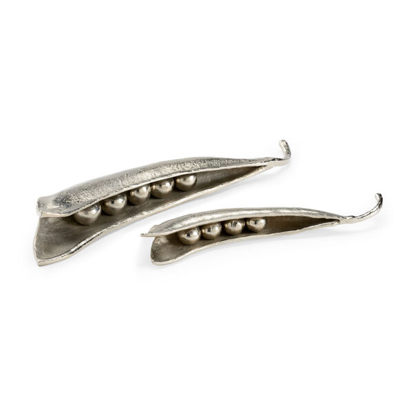 Silver  Pea Pods, Set of 2, image 1