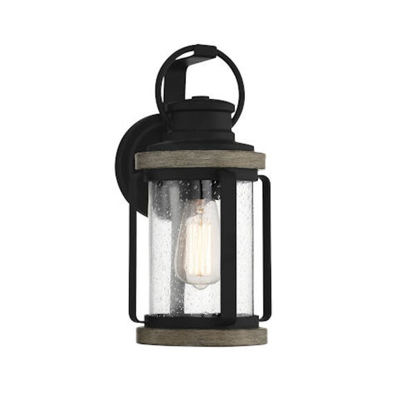 Isabella Black and Gray One-Light Eight-Inch Outdoor Wall Sconce, image 1