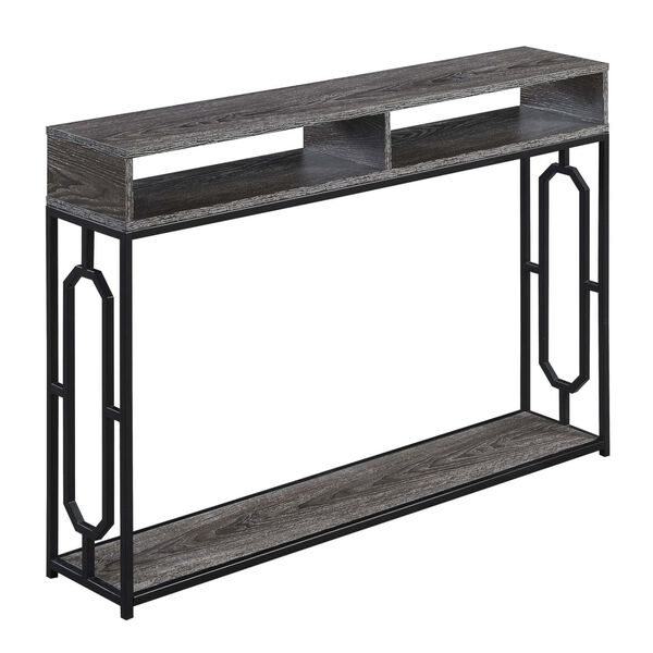 Omega Weathered Deluxe Gray and Black Console Table, image 1