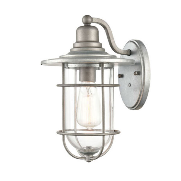 Lex Galvanized One-Light Outdoor Wall Mount, image 1