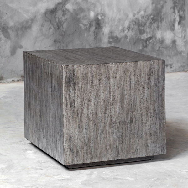 Kareem Modern Gray 24-Inch Square Side Table, image 4