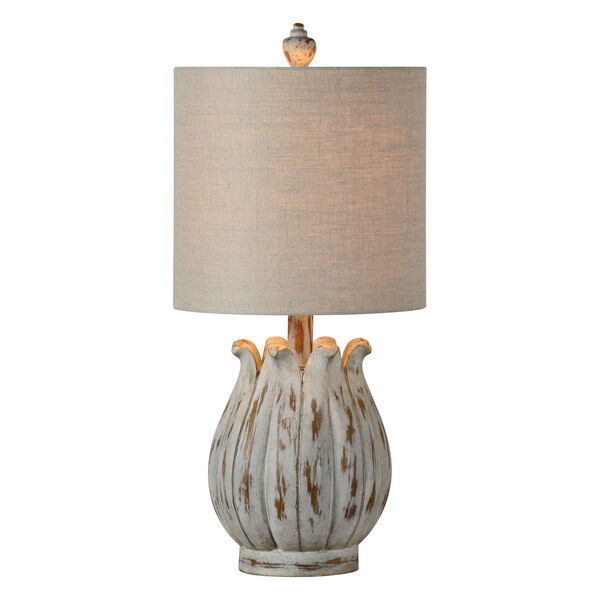 Linda Distressed Gray One-Light 22-Inch Table Lamp Set of Two, image 1