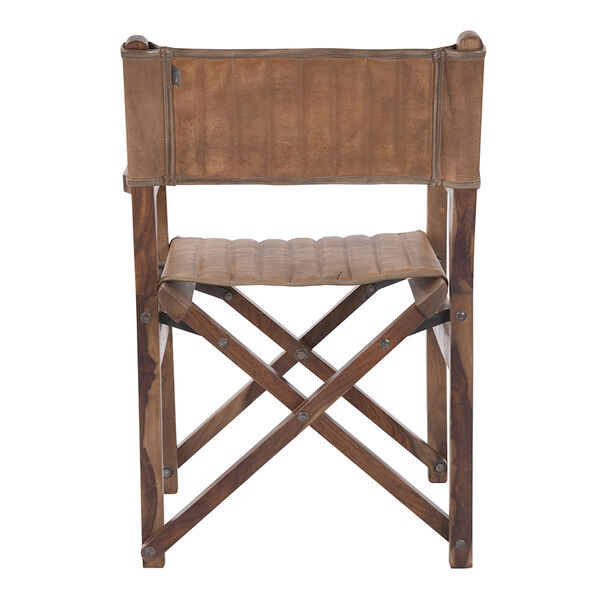 Brown Leather Directors Chair, image 5