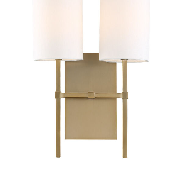 Veronica Two-Light Aged Brass Wall Sconce, image 3
