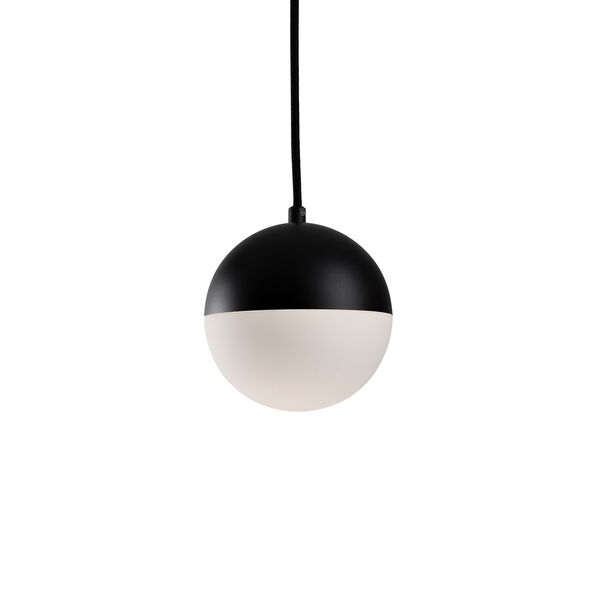 Black Six-Inch One-Light LED Mini-Pendant, image 1