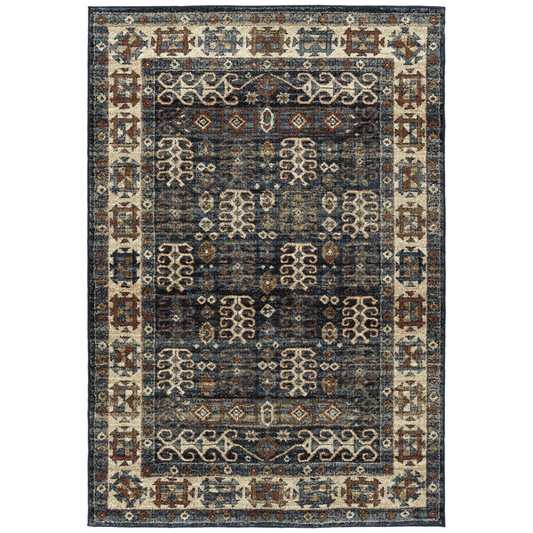 McAlester Blue Machine Made 5Ft. 3In x 7Ft. 3In Rectangle Rug, image 1