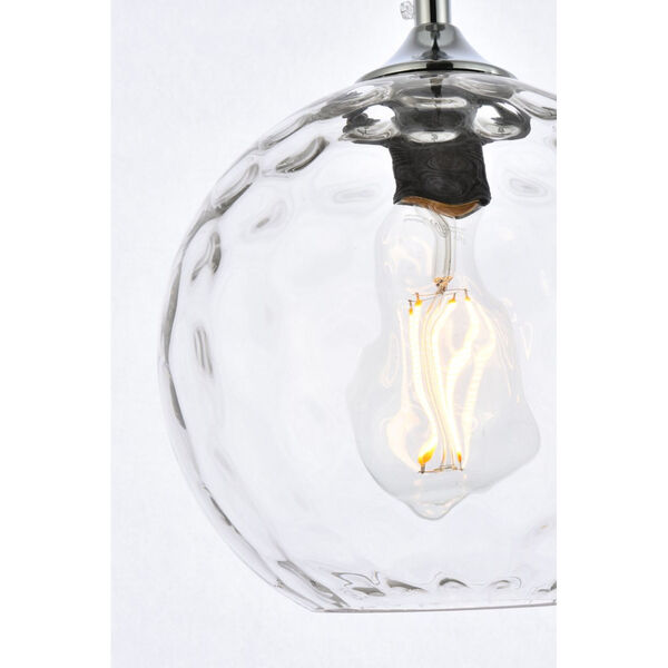 Cashel Chrome and Clear Eight-Inch One-Light Mini Pendant, image 6