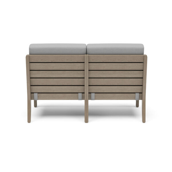 Sustain Rattan and Gray Outdoor Loveseat, image 3