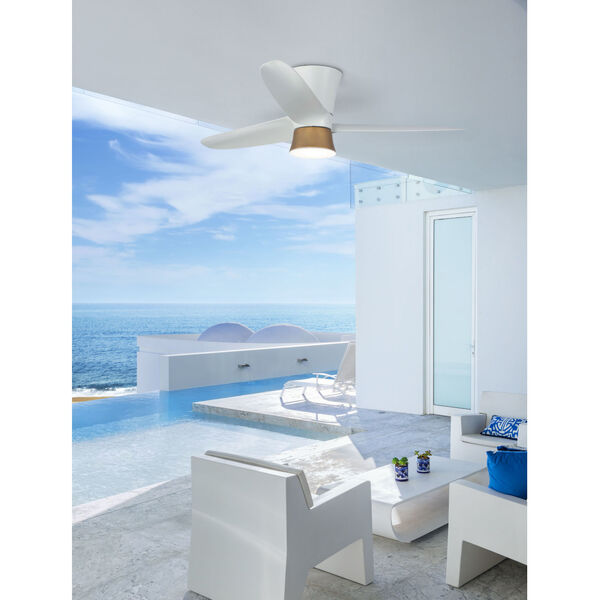 Neo Matte White 52-Inch LED Ceiling Fan, image 3