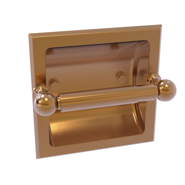 Dottingham Brushed Bronze Six-Inch Recessed Toilet Paper Holder, image 1