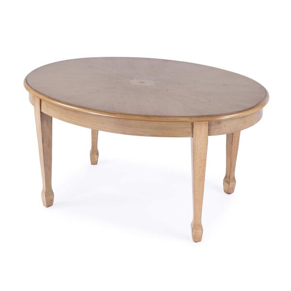 Clayton Cherry Oval Wood Coffee Table, image 2