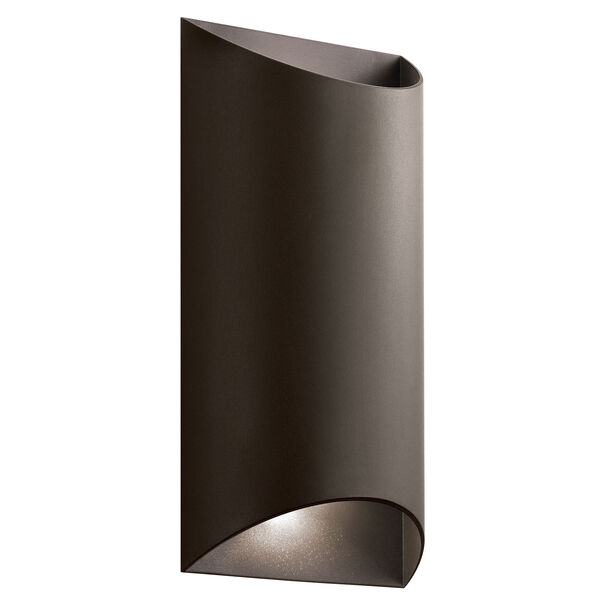 Wesly Textured Architectural Bronze 14-Inch LED Outdoor Wall Sconce, image 1