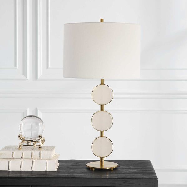 Three Rings White Gold One-Light Contemporary Table Lamp, image 3