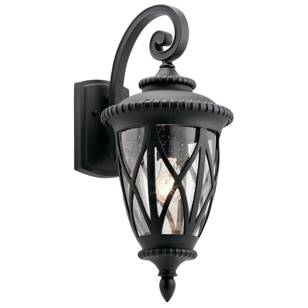 Admirals Cove Textured Black 10-Inch One-Light Outdoor Wall Light, image 1