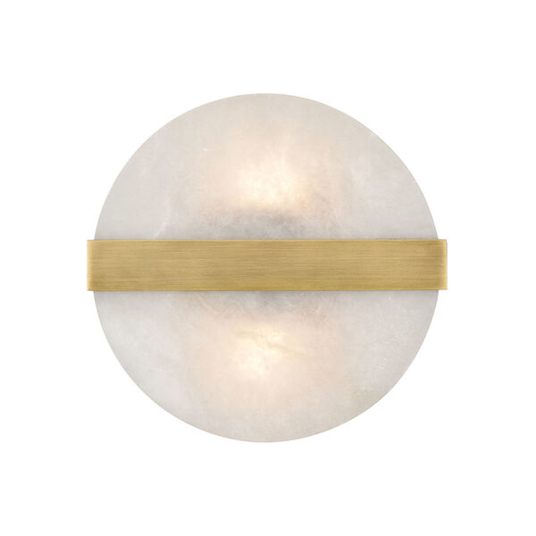 Stonewall White and Gold Two-Light Wall Sconce, image 1