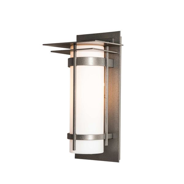 Banded Coastal Natural Iron One-Light Outdoor Sconce with Top Plate, image 2