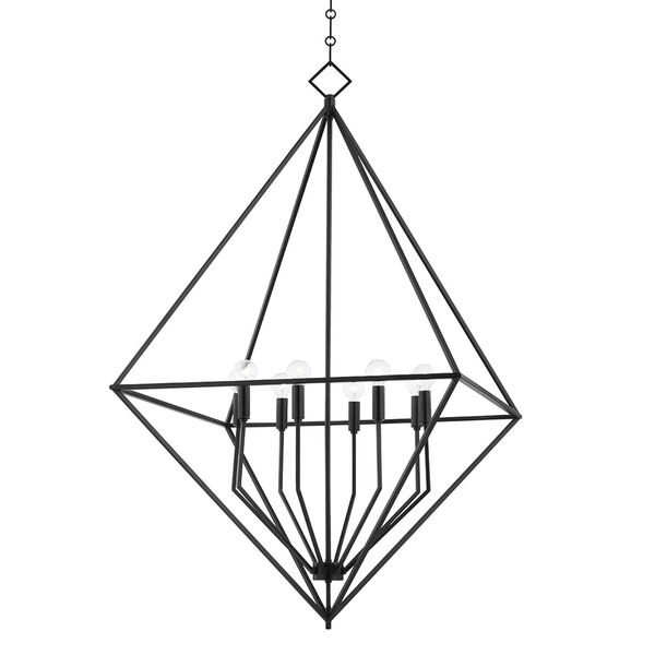 Haines Aged Iron Eight-Light Pendant, image 1