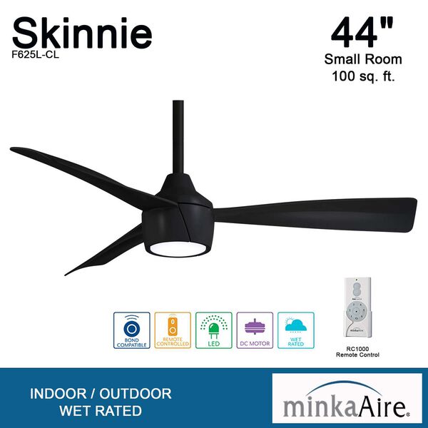 Skinnie Coal 44-Inch LED Outdoor Ceiling Fan, image 6