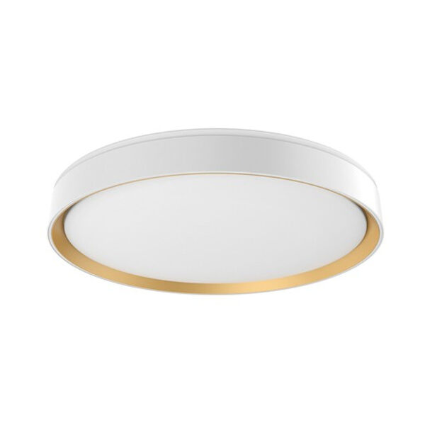 Essex White and Gold 20-Inch LED Flush Mount, image 1