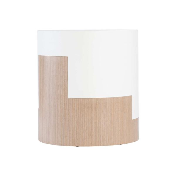 Modulum White and Natural Side Table, image 5