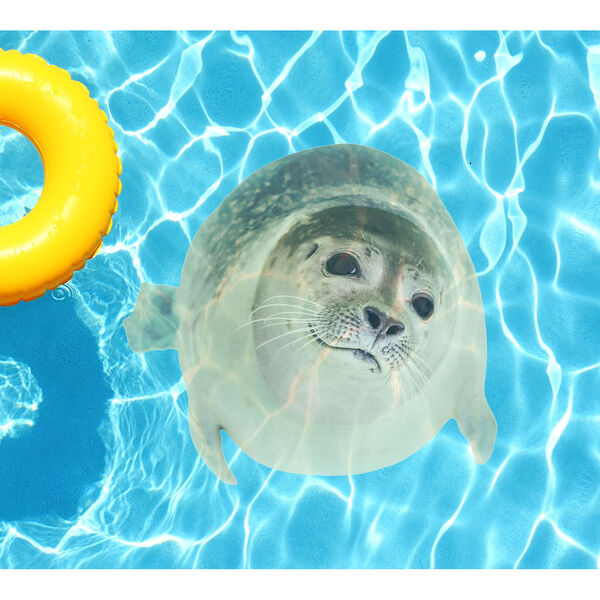 Grey Sea Lion Underwater Pool Tattoo, image 1