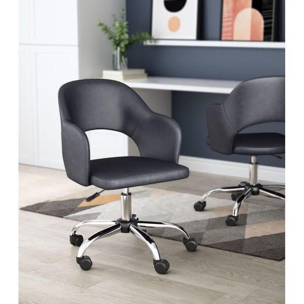 Planner Gray and Silver Office Chair, image 2