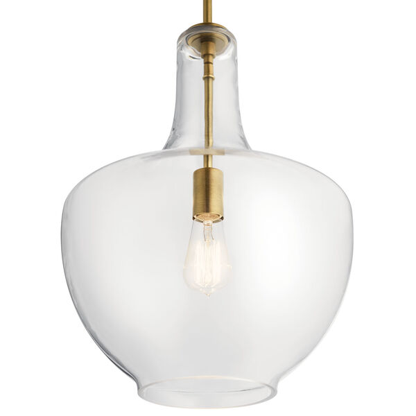 Everly Natural Brass 14-Inch One-Light Pendant, image 3