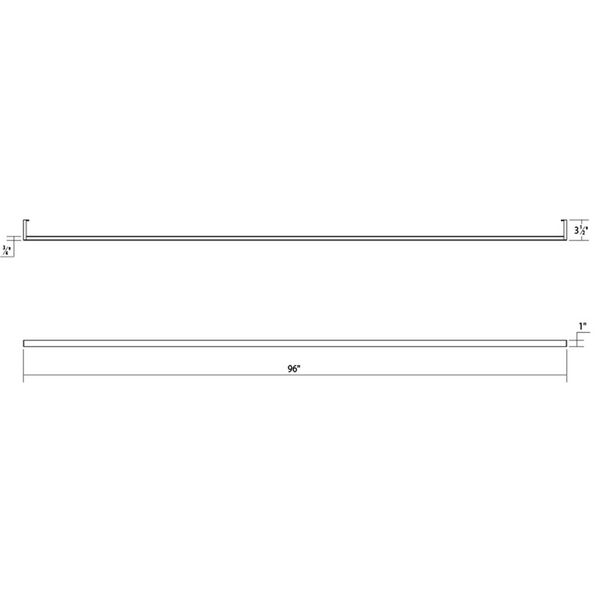 Thin-Line Satin Black LED 96-Inch Wall Bar, image 2