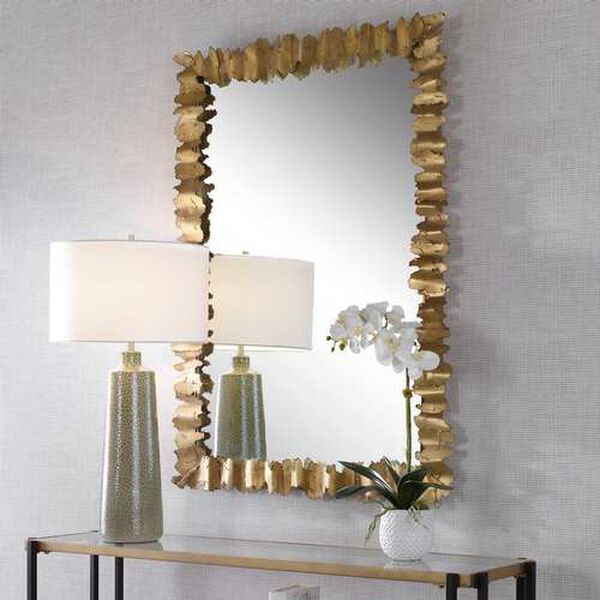 Lev Antique Gold 34 x 49-Inch Wall Mirror, image 1