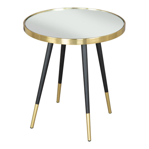 Particle Black, Gold, Mirror, Black and Gold Side Table, image 5