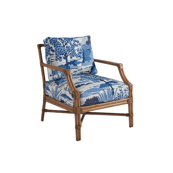 Upholstery Blue and White Redondo Chair, image 1