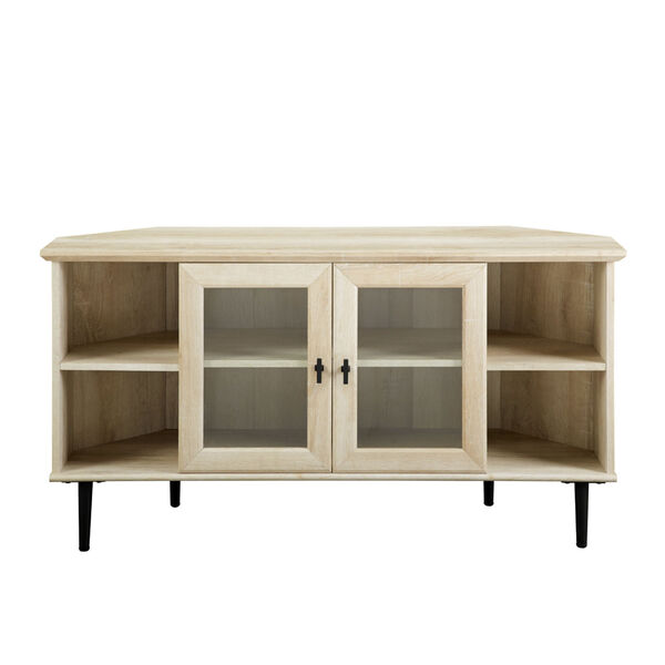 White Oak TV Console with Glass Door, image 2