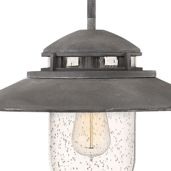 Atwell Aged Zinc One-Light Outdoor 11-Inch Hanging, image 2