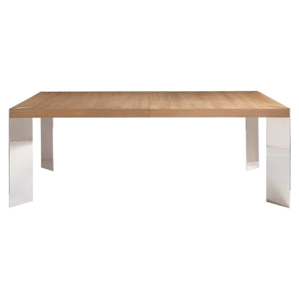 Modulum Natural and Stainless Steel Dining Table, image 1