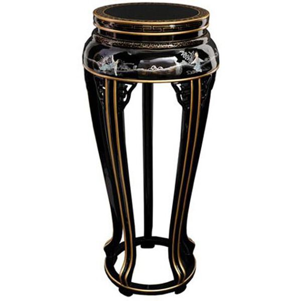 Black Mother of Pearl Plant Stand, image 1