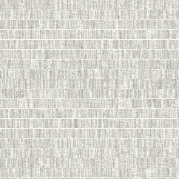 More Textures Lunar Gray and Blue Grass Band Unpasted Wallpaper, image 2