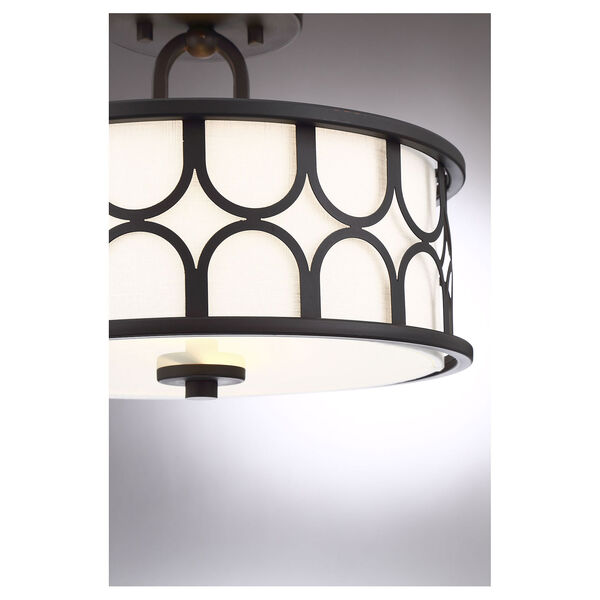 Selby Oil Rubbed Bronze Two-Light Semi Flush Mount Drum, image 6