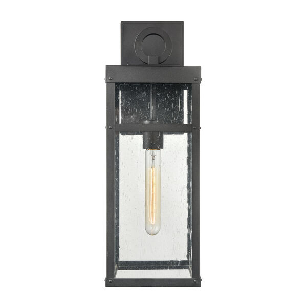 Dalton Textured Black Seven-Inch One-Light Outdoor Wall Sconce, image 1