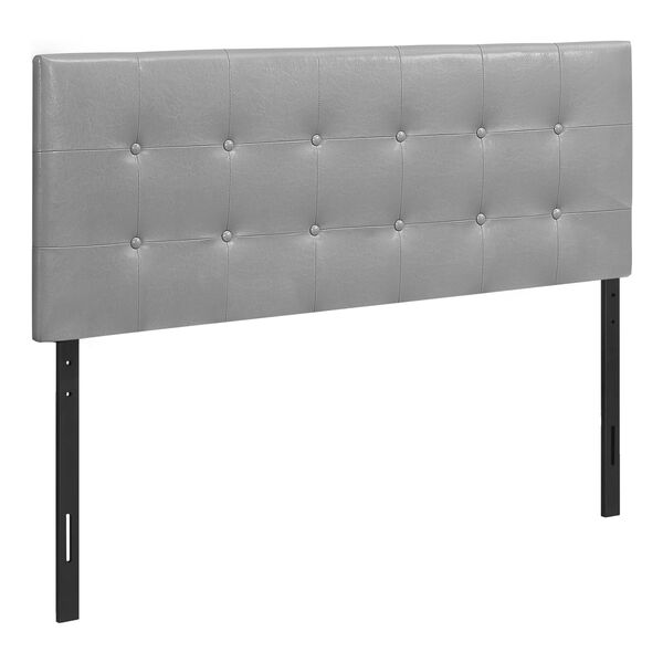 Gray and Black Leather-Look Full Size Headboard, image 1