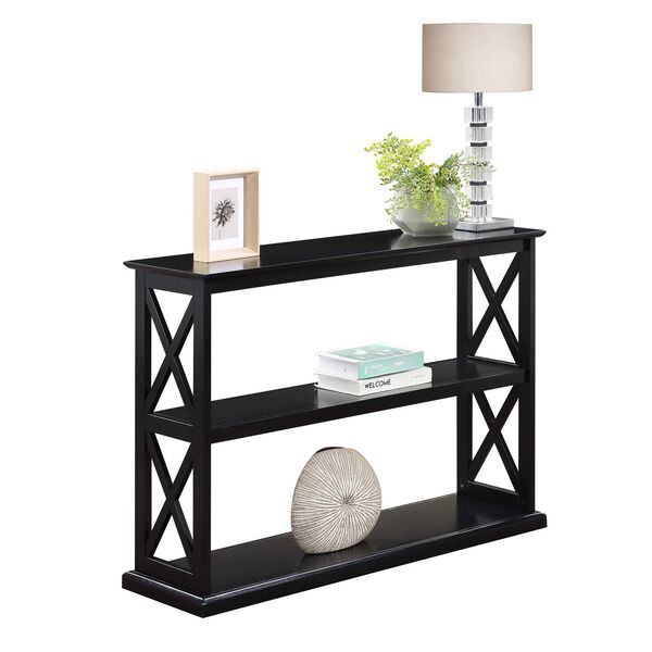 Coventry Black Console Table with Shelves, image 4