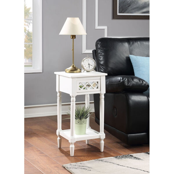 French Country White Khloe Accent Table, image 2